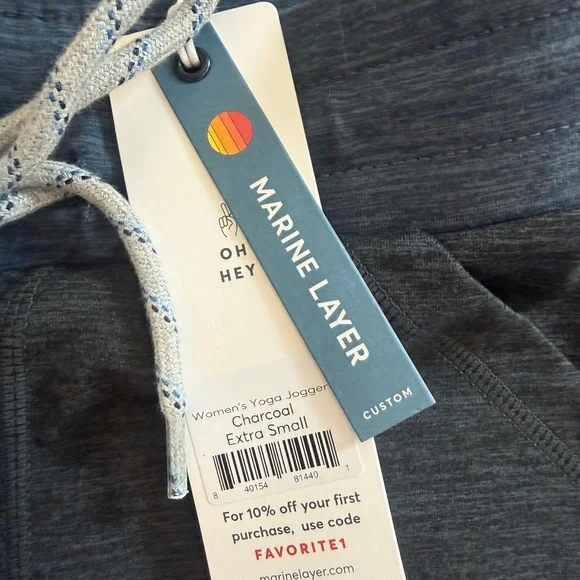 Marine Layer NWT Charcoal Yoga Joggers - Picture 3 of 5